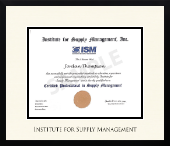 Institute for Supply Management certificate frame - Icon Certificate Frame in Gotham