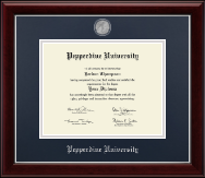Pepperdine University diploma frame - Masterpiece Medallion Diploma Frame in Gallery Silver