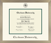 Clarkson University diploma frame - Icon Diploma Frame in Light Champagne