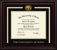 The University of Iowa diploma frame - Spirit Medallion Diploma Frame in Encore