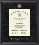 West Virginia University diploma frame - Regal Diploma Frame in Noir