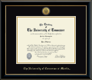 The University of Tennessee Martin diploma frame - Gold Engraved Medallion Diploma Frame in Onyx Gold