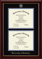 University of Kentucky diploma frame - Double Masterpiece Diploma Frame in Gallery