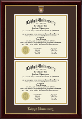 Lehigh University diploma frame - Double Masterpiece Diploma Frame in Gallery