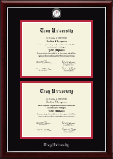 Troy University diploma frame - Double Masterpiece Diploma Frame in Gallery Silver