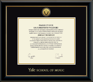 Yale University diploma frame - Gold Engraved Medallion Diploma Frame in Onyx Gold