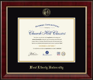 West Liberty University diploma frame - Gold Embossed Diploma Frame in Murano