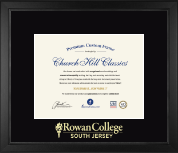 Rowan College of South Jersey diploma frame - Gold Embossed Diploma Frame in Arena
