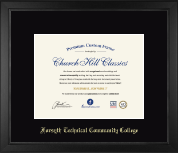 Forsyth Technical Community College diploma frame - Gold Embossed Diploma Frame in Arena
