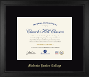 Modesto Junior College diploma frame - Gold Embossed Diploma Frame in Arena