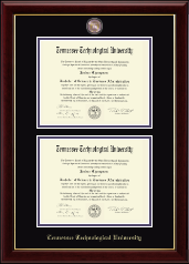 Tennessee Technological University diploma frame - Double Masterpiece Diploma Frame in Gallery