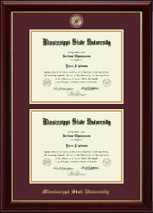 Mississippi State University diploma frame - Double Masterpiece Diploma Frame in Gallery