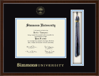 Simmons University diploma frame - Tassel & Cord Diploma Frame in Delta