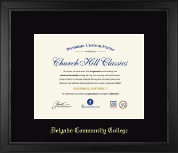 Delgado Community College diploma frame - Gold Embossed Diploma Frame in Arena