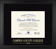 Camden County College diploma frame - Gold Embossed Diploma Frame in Arena