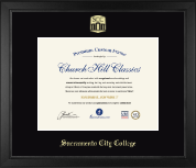 Sacramento City College diploma frame - Gold Embossed Diploma Frame in Arena