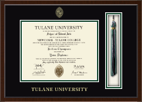 Tulane University diploma frame - Tassel & Cord Diploma Frame in Delta