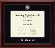 LSU New Orleans diploma frame - Masterpiece Medallion Diploma Frame in Gallery Silver