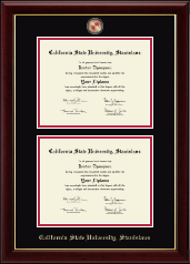 California State University Stanislaus diploma frame - Double Masterpiece Diploma Frame in Gallery
