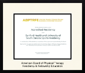 American Board of Physical Therapy Residency & Fellowship Education certificate frame - Icon Diploma Frame in Gotham