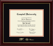 Campbell University diploma frame - Gold Embossed Frame in Gallery