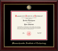 Massachusetts Institute of Technology diploma frame - Masterpiece Medallion Diploma Frame / Price $225 in Gallery