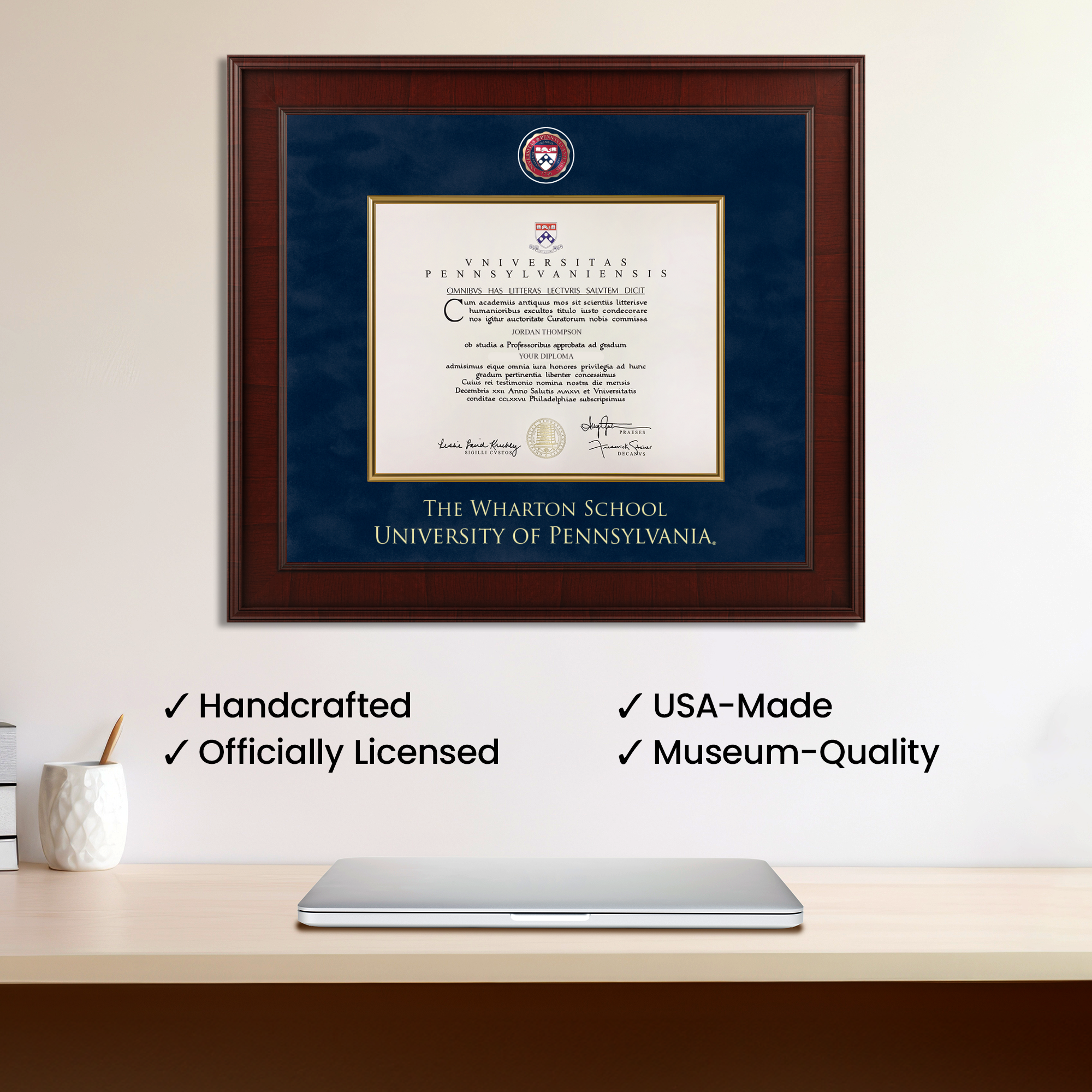 Presidential Masterpiece Diploma Frame in Jefferson University of