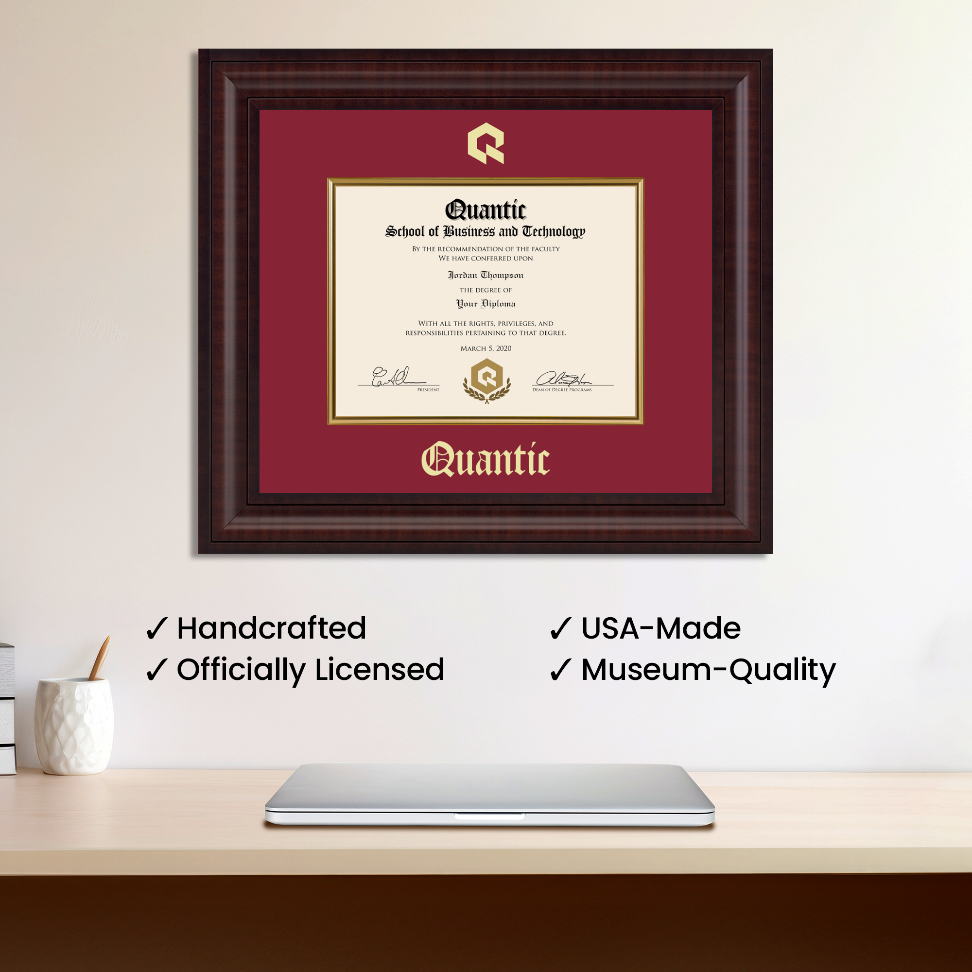 Presidential Edition Diploma Frame in Premier Quantic - Item