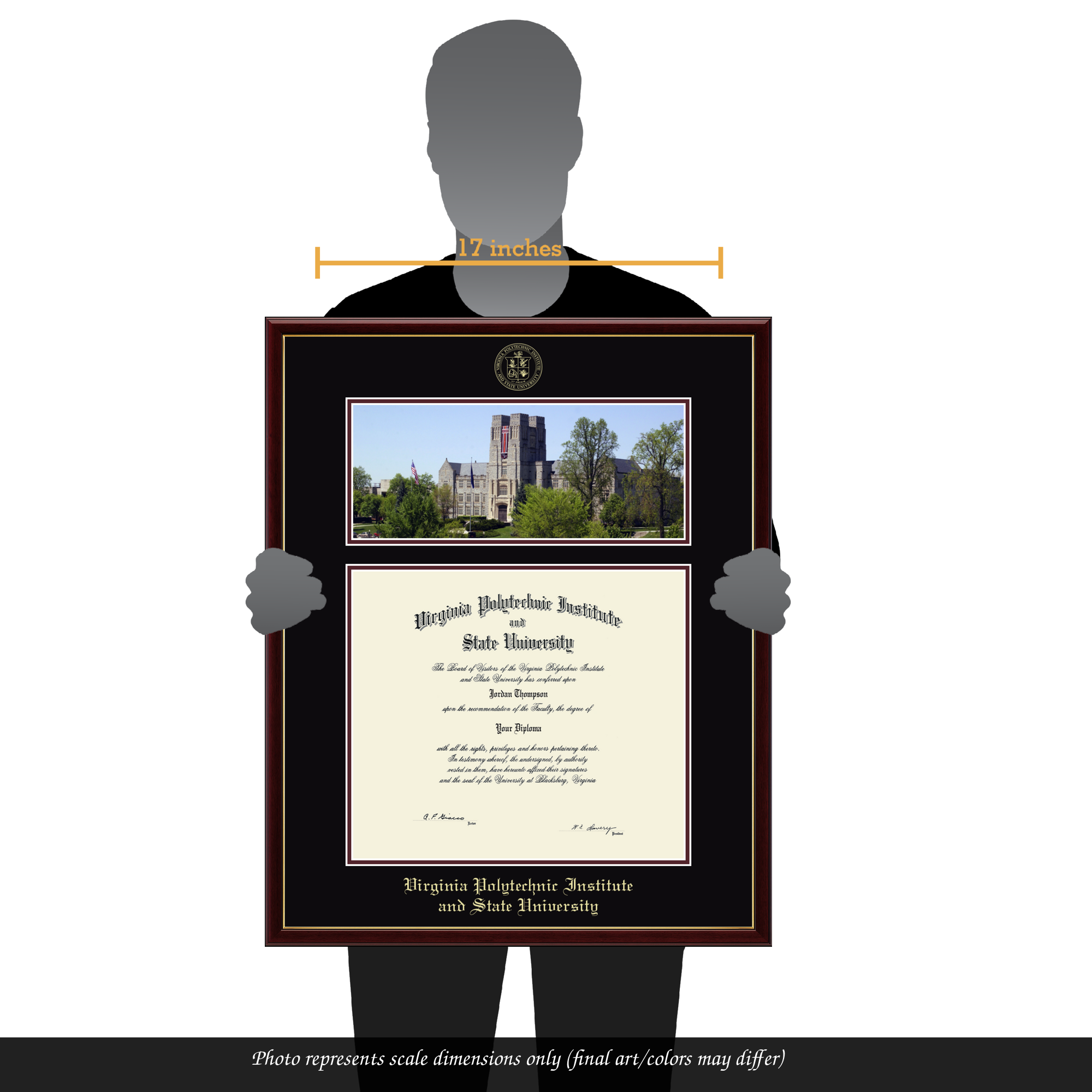 Campus Scene Edition Diploma Frame in Galleria Virginia Tech