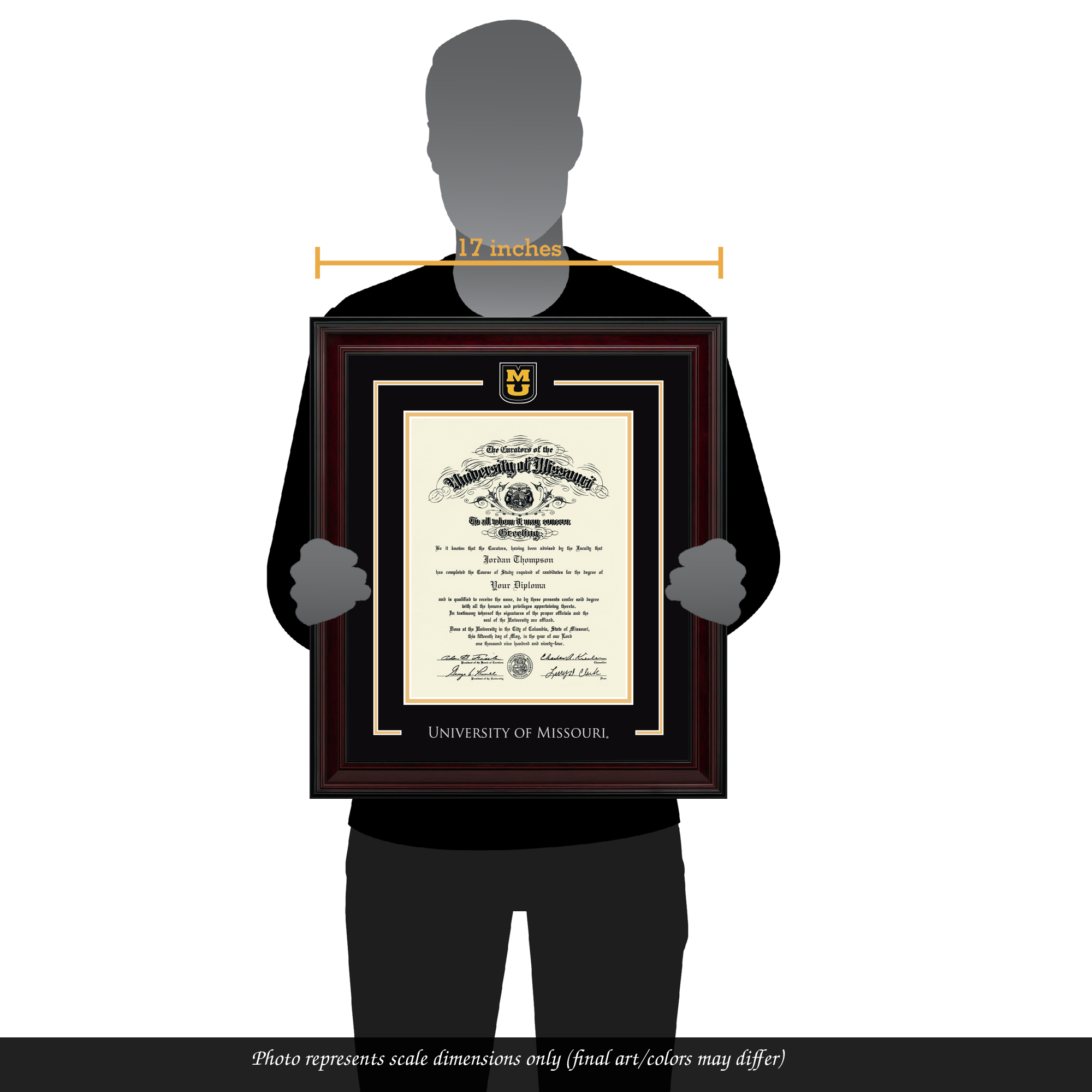 Spirit Medallion Diploma Frame in Encore University of Missouri