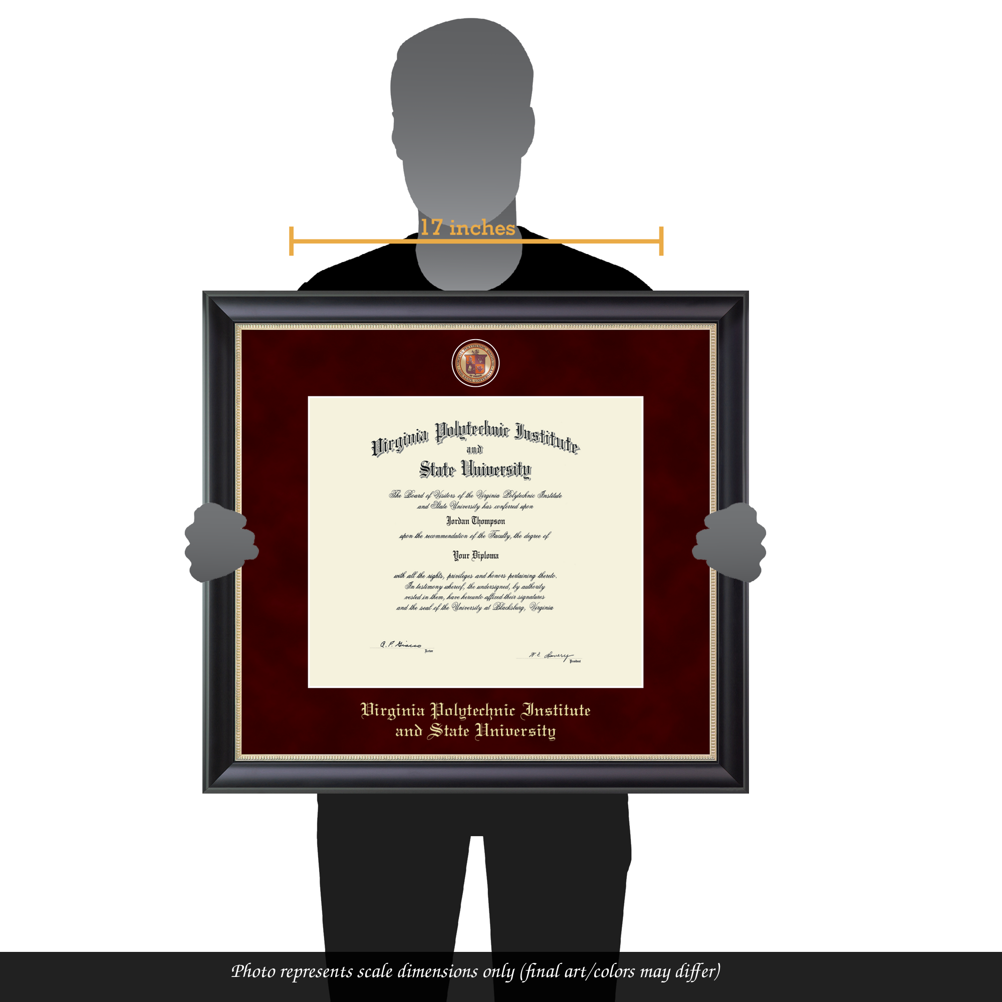 コレクション diploma Regal Edition Diploma Frame in Noir Virginia Tech - Item #317467
