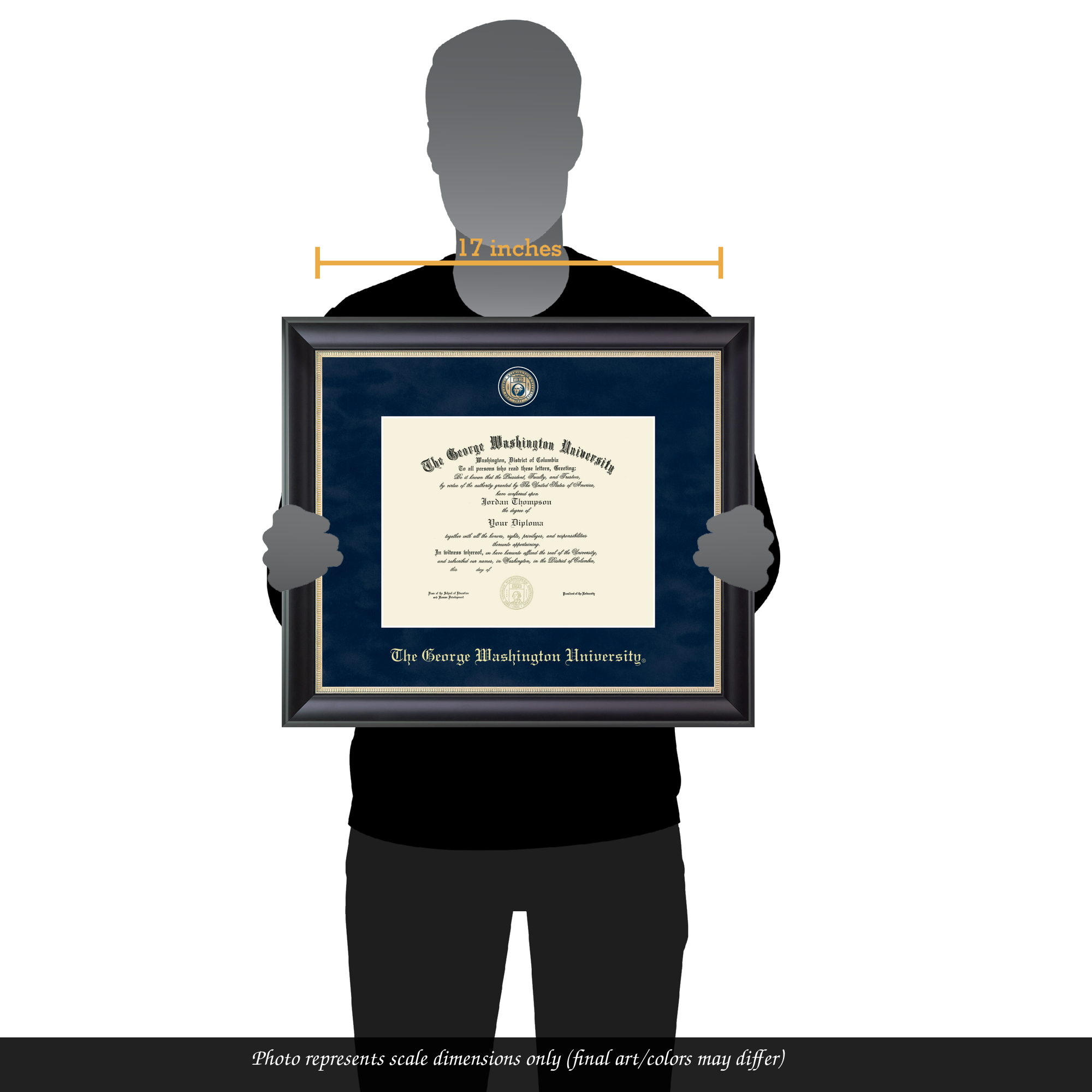 Regal Edition Diploma Frame in Noir The George Washington