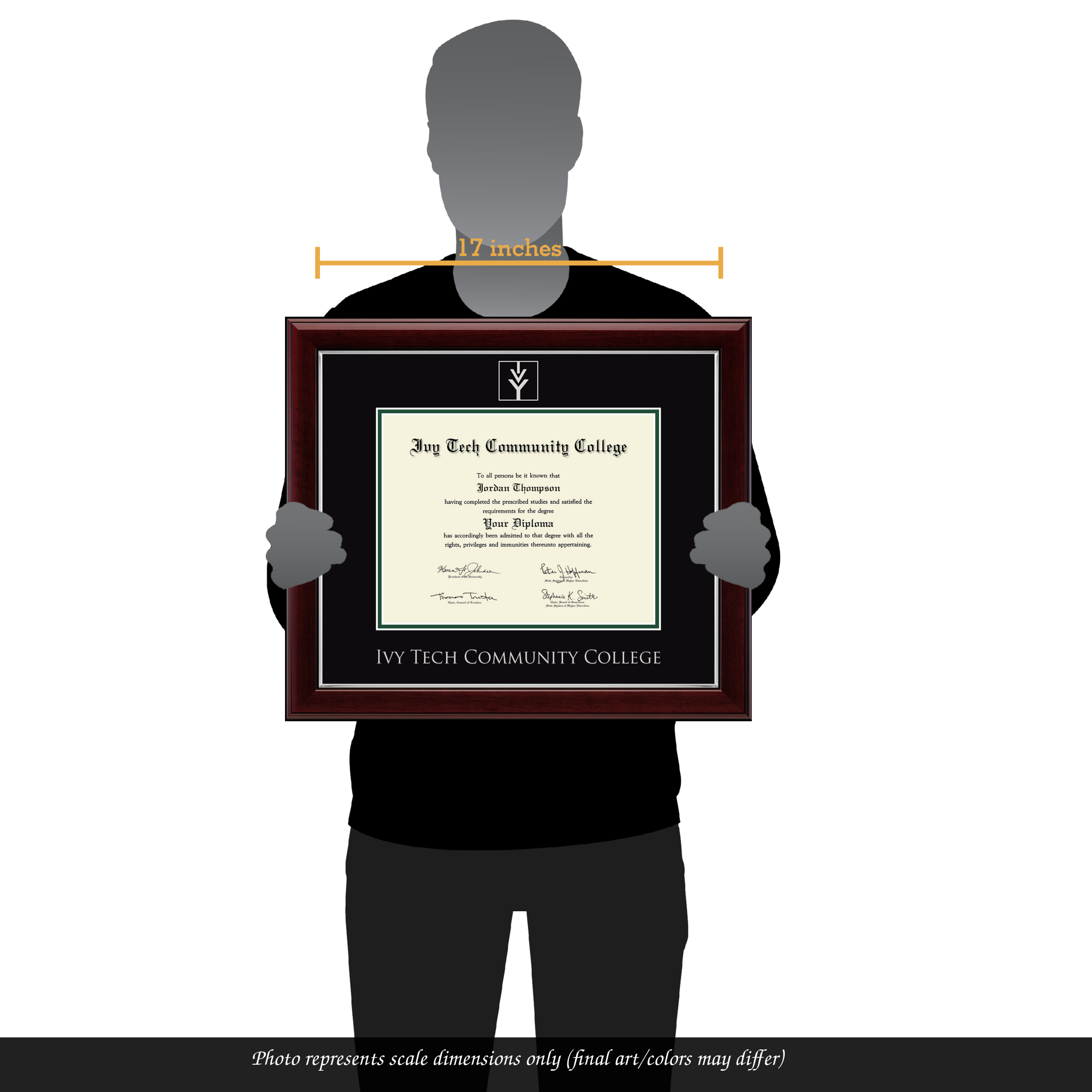 Silver Embossed Diploma Frame in Gallery Silver Ivy Tech Community