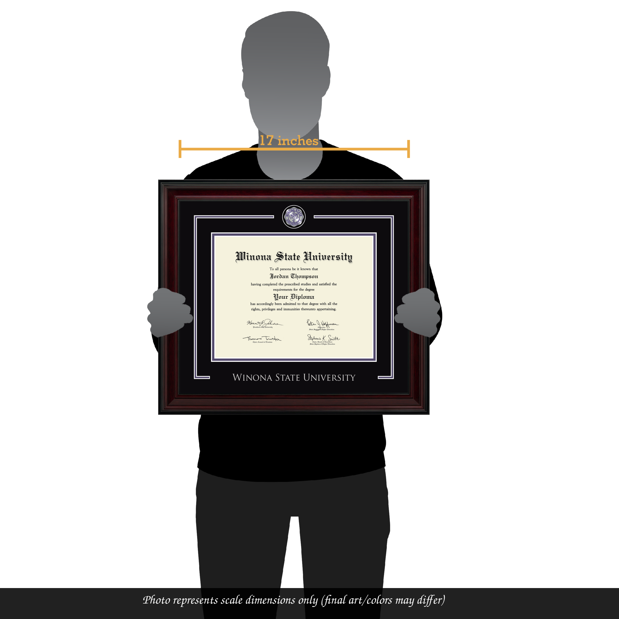 Showcase Edition Diploma Frame in Encore Winona State University