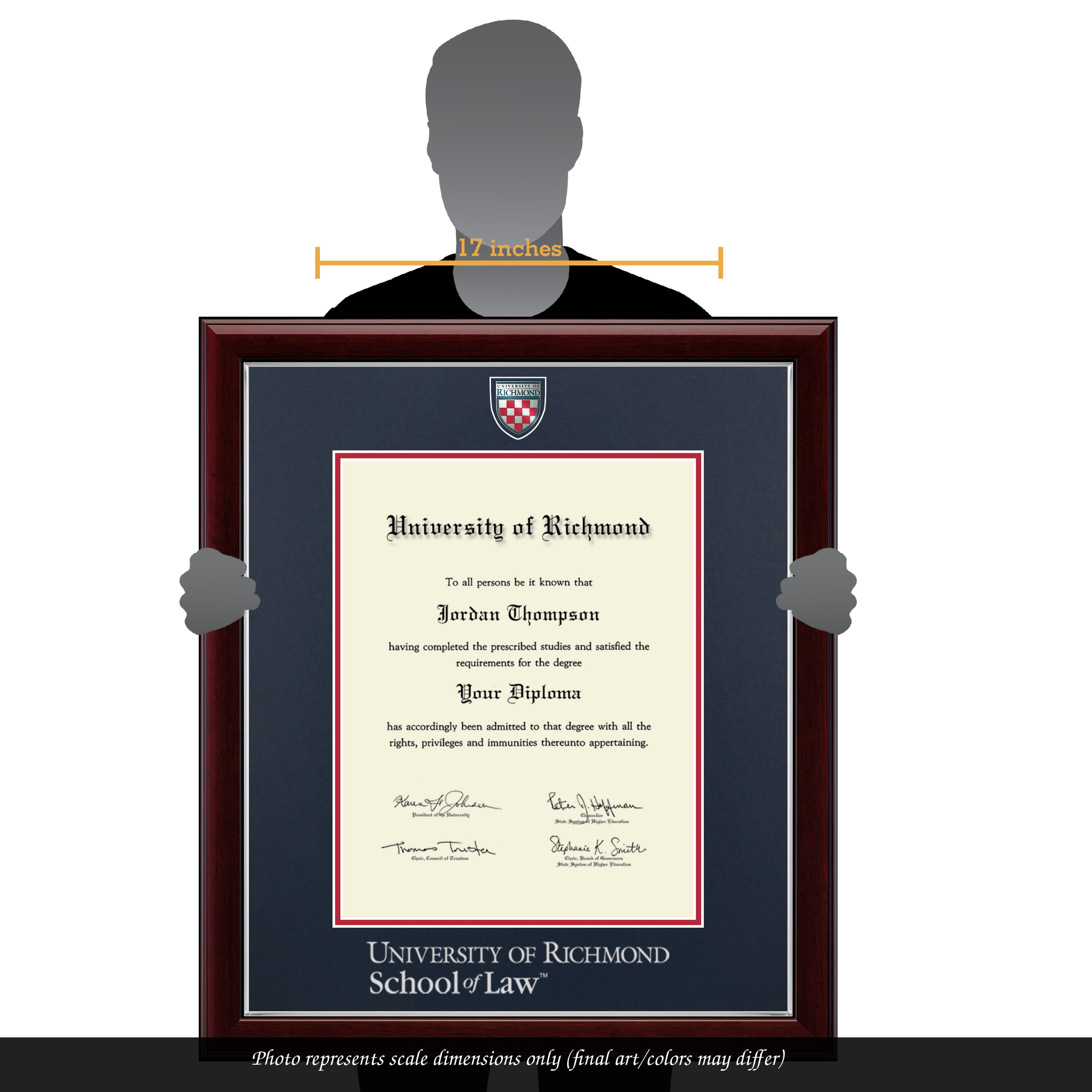 Masterpiece Medallion Diploma Frame in Gallery Silver University