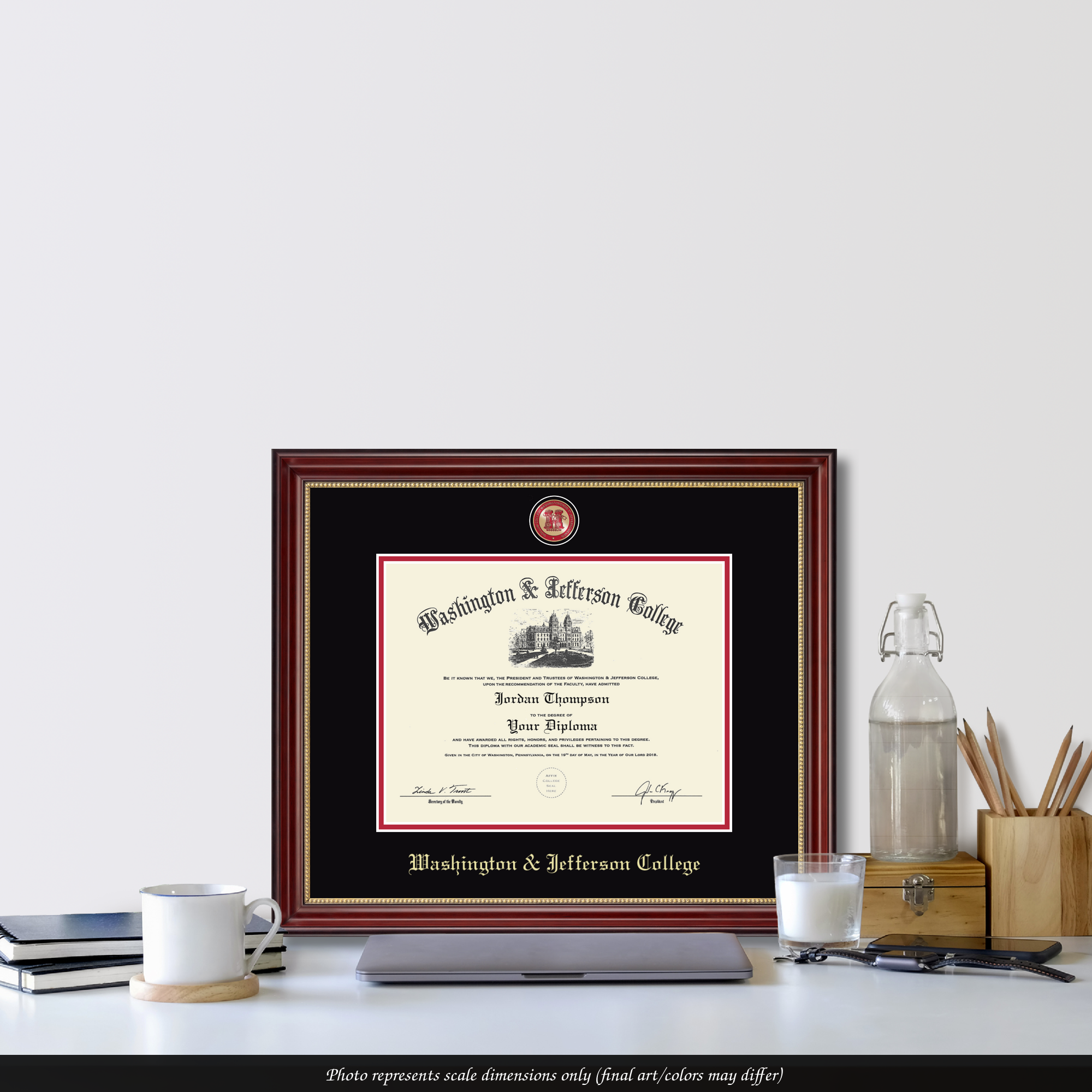 Masterpiece Medallion Diploma Frame in Kensington Gold Washington