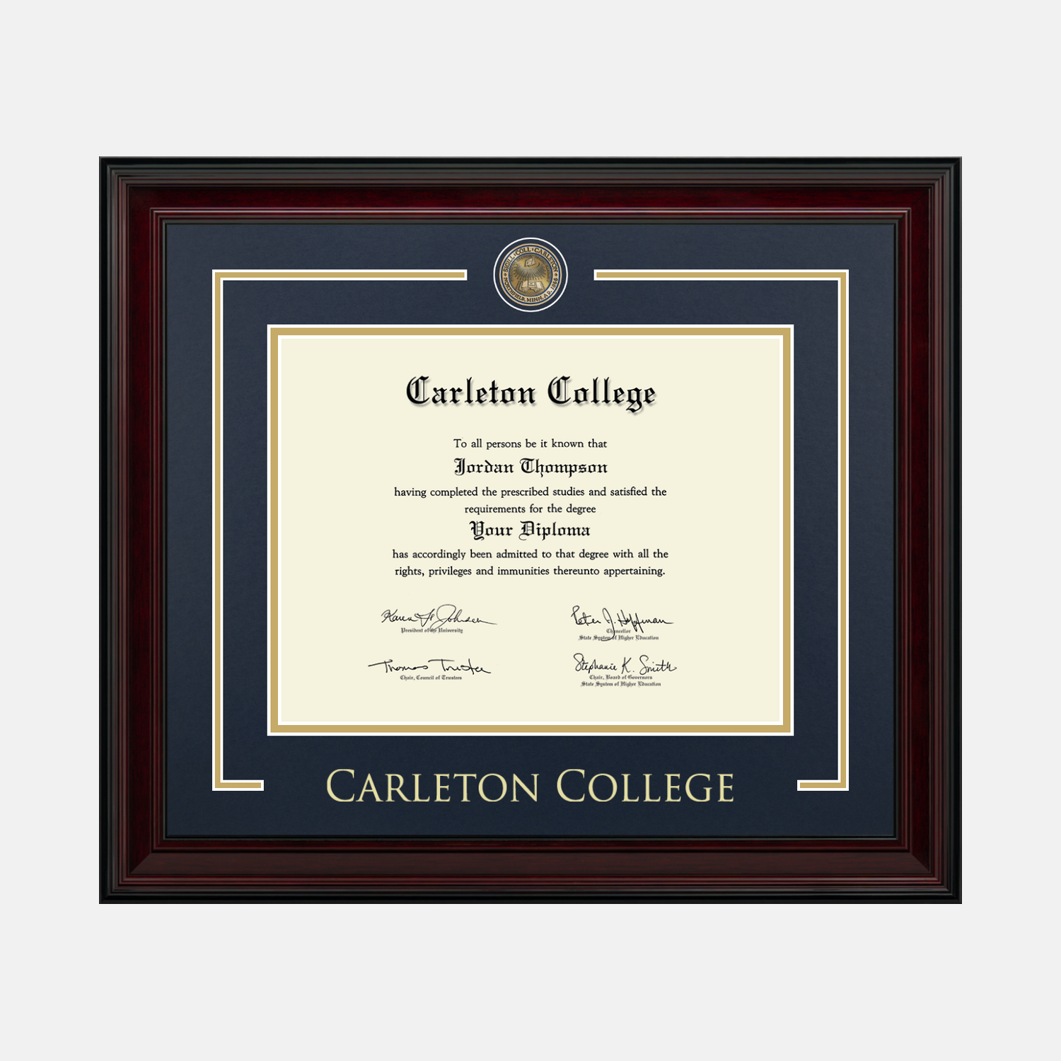 Showcase Edition Diploma Frame in Encore Carleton College - Item