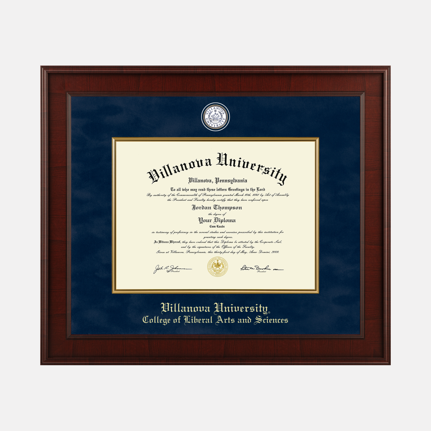 Presidential Masterpiece Diploma Frame in Jefferson Villanova