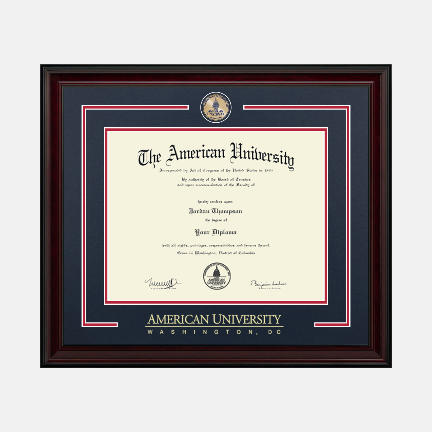 Showcase Edition Diploma Frame in Encore American University