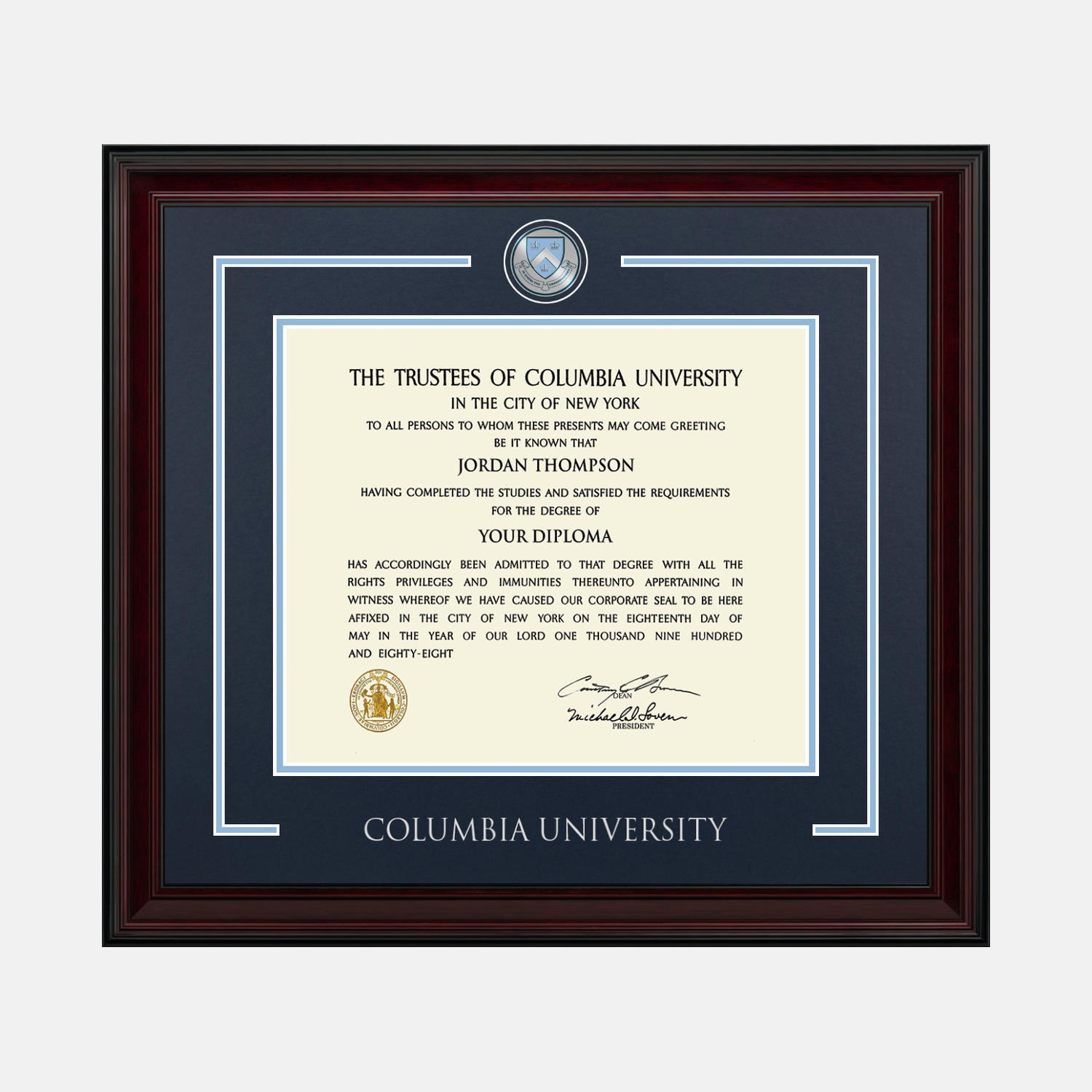 Showcase Edition Diploma Frame in Encore Columbia University