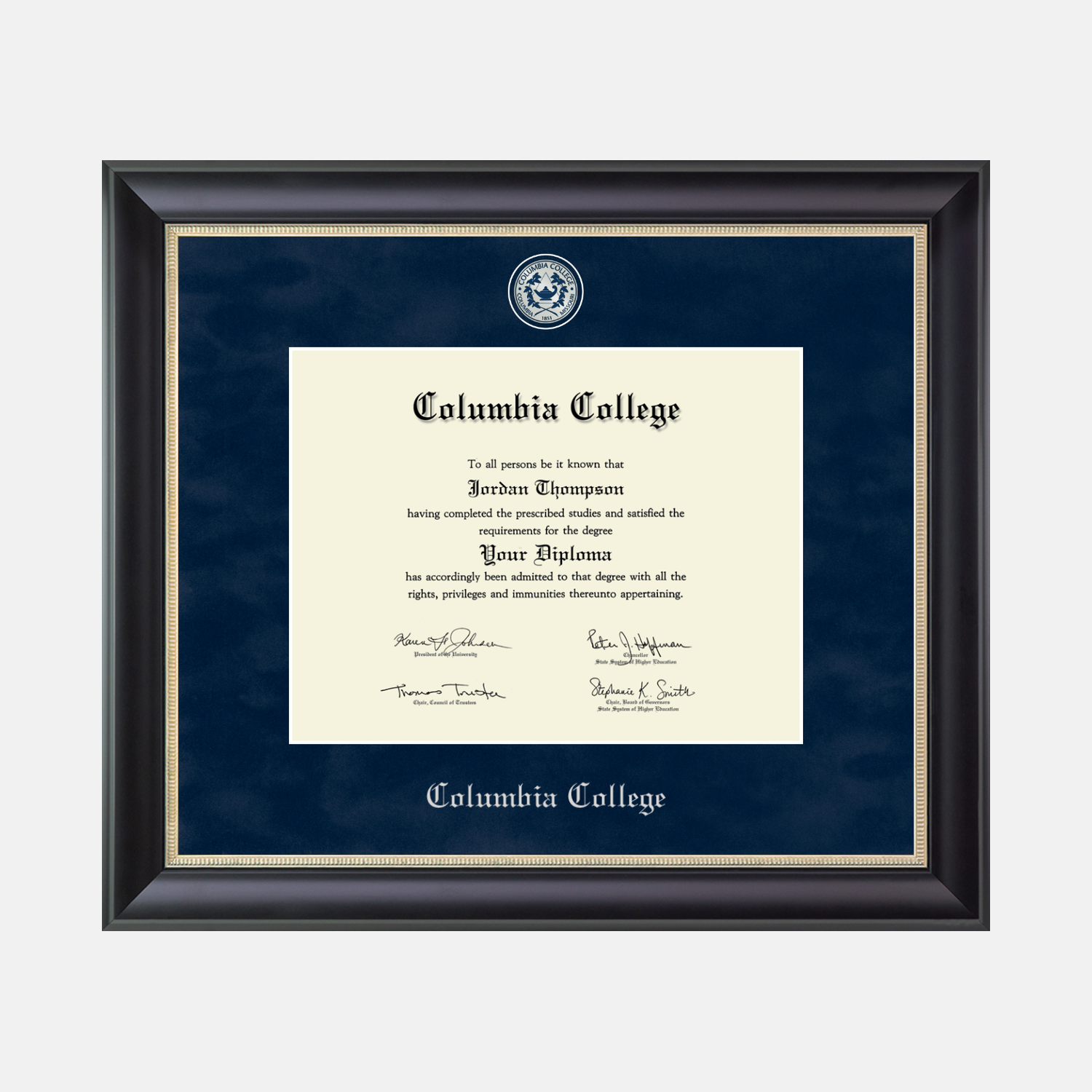 Regal Edition Diploma Frame in Noir Columbia College - Item