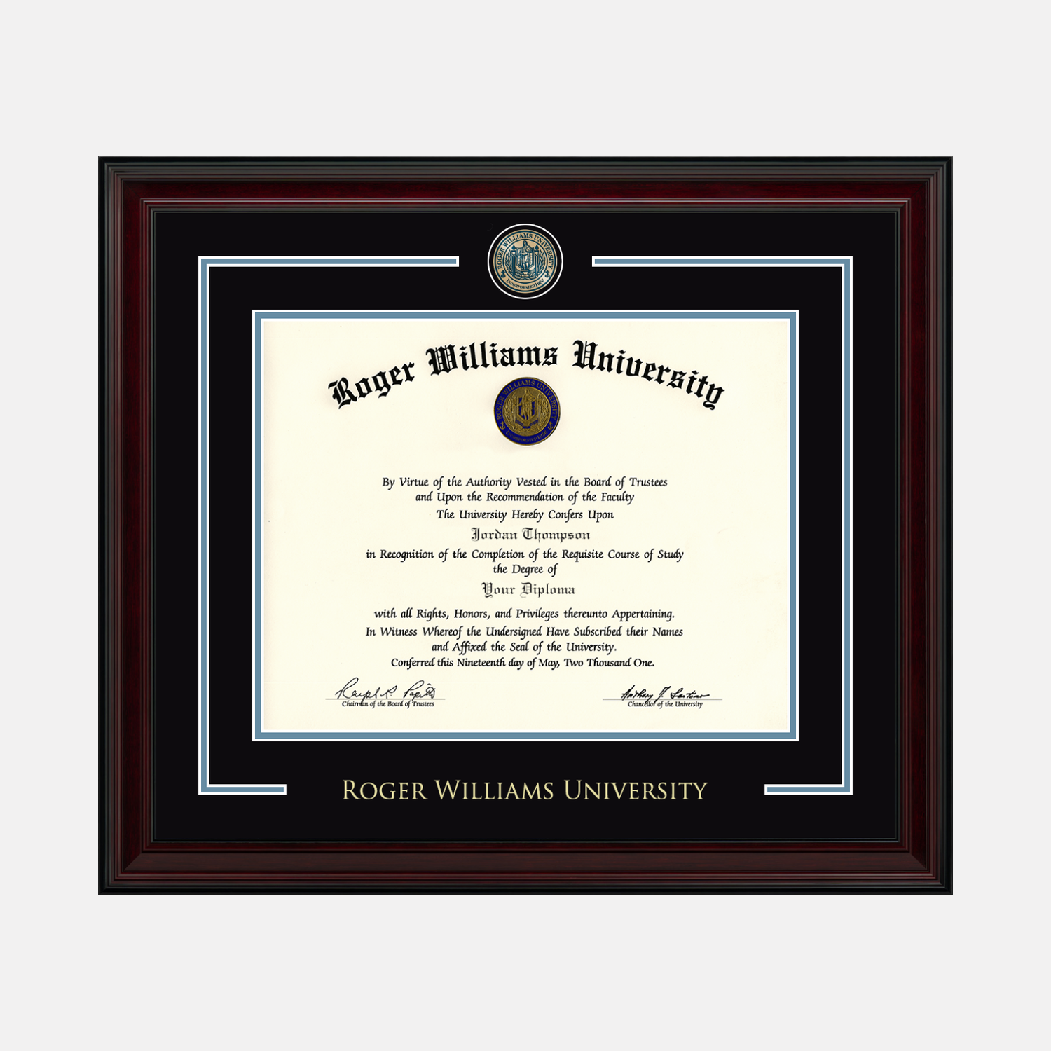 Showcase Edition Diploma Frame in Encore Roger Williams - Item #342229