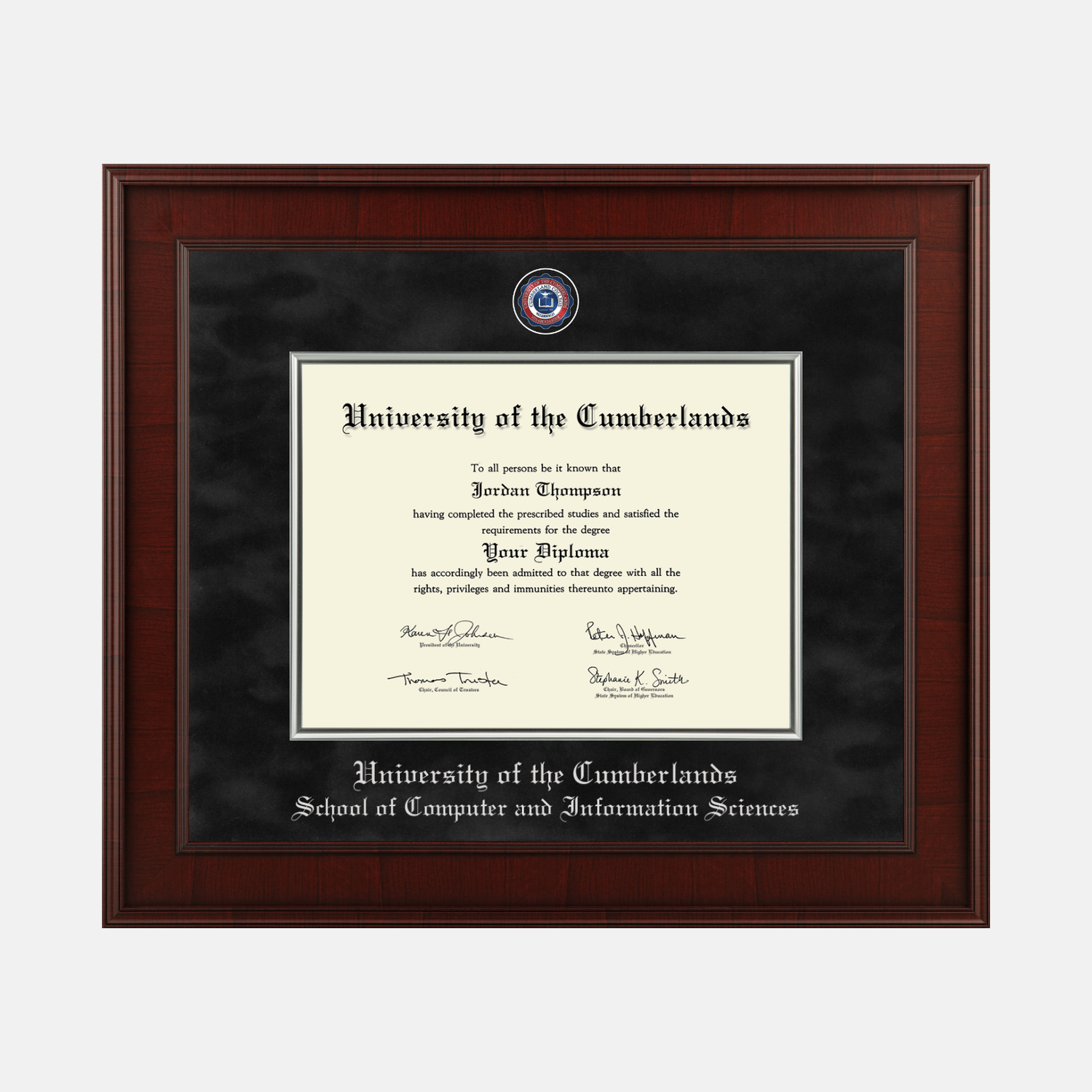 Presidential Masterpiece Diploma Frame in Jefferson University of