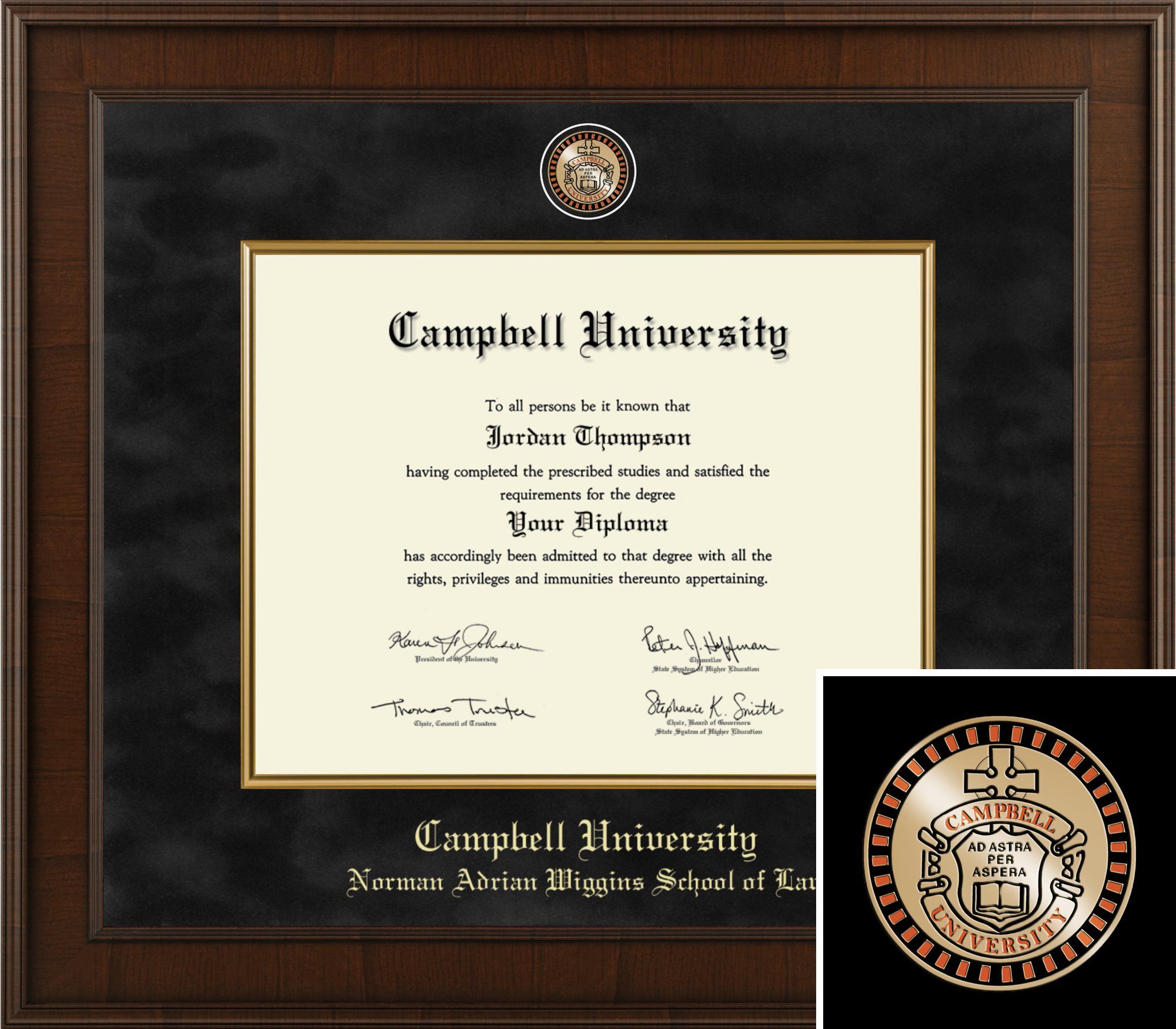 Presidential Masterpiece Diploma Frame in Madison Campbell