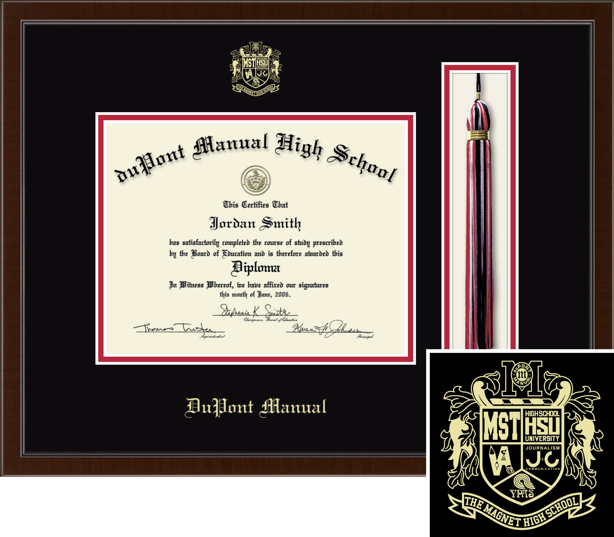 コレクション diploma Tassel & Cord Diploma Frame in Delta duPont Manual High School in