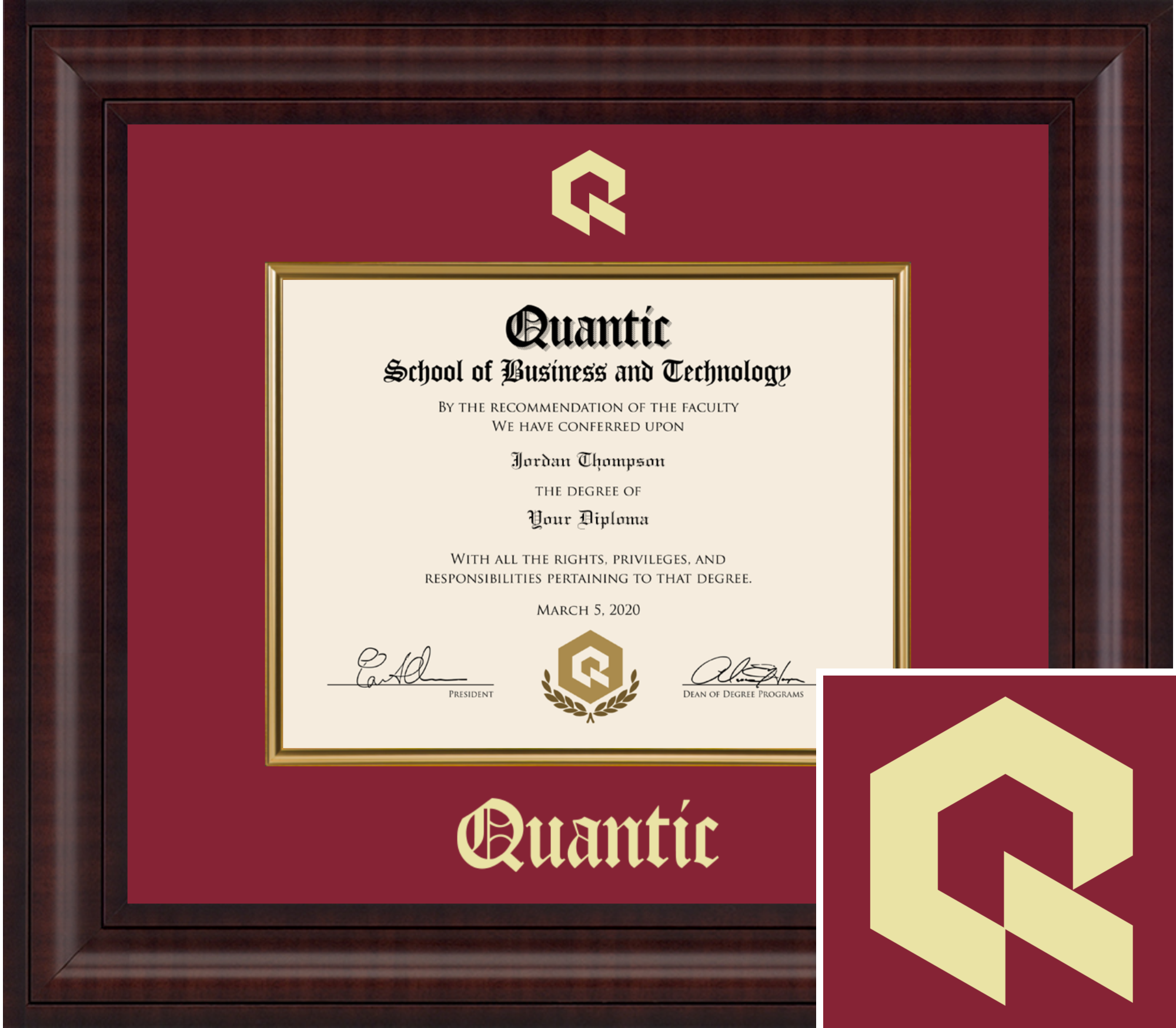 コレクション diploma Presidential Edition Diploma Frame in Premier Quantic - Item