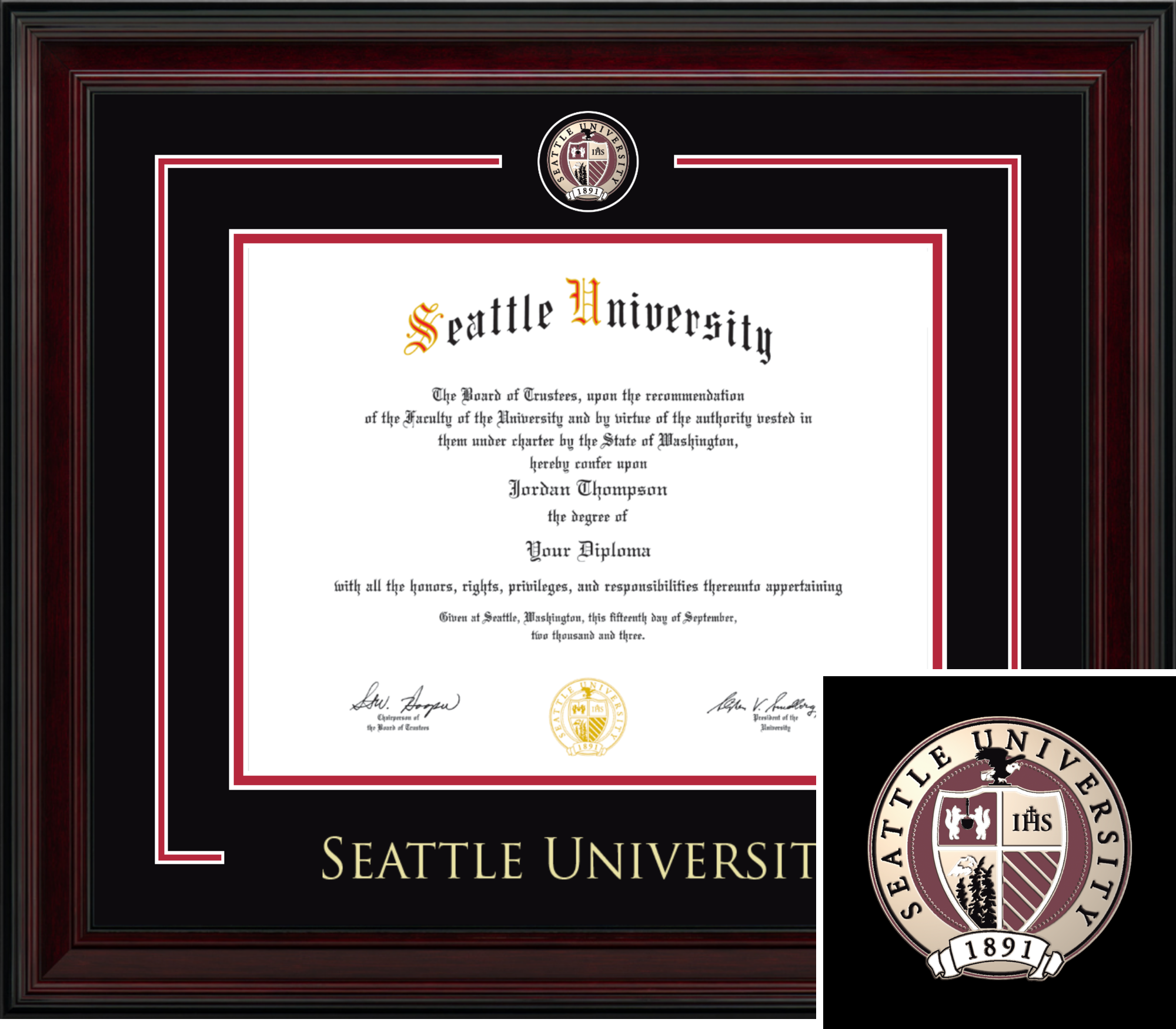 Showcase Edition Diploma Frame in Encore Seattle University - Item