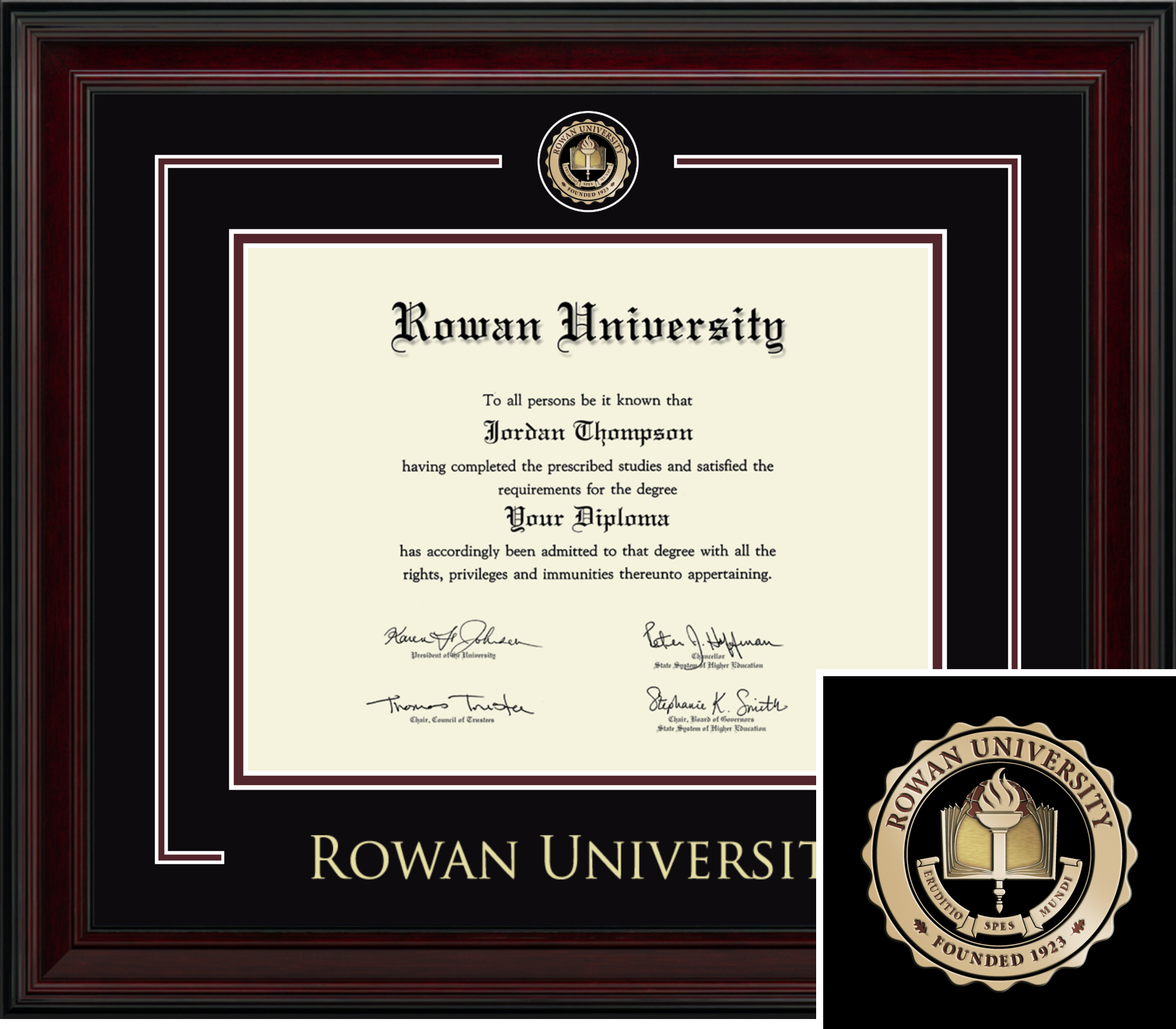 新品 - 卒業証明書とフォトフレーム（ロンドン大学から購入） Showcase Edition Diploma Frame in Encore Rowan University - Item