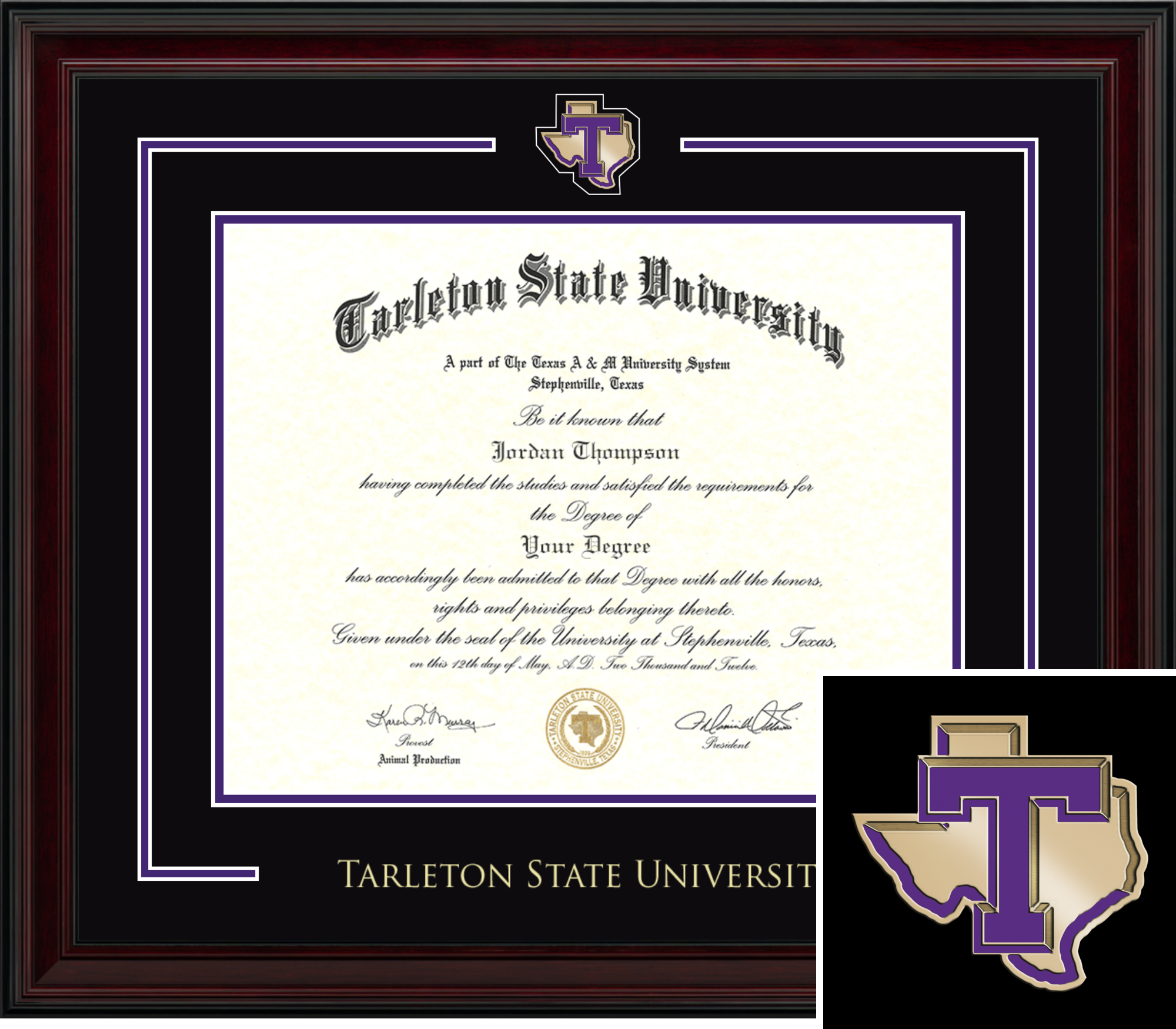Showcase Edition Diploma Frame in Encore Tarleton State University