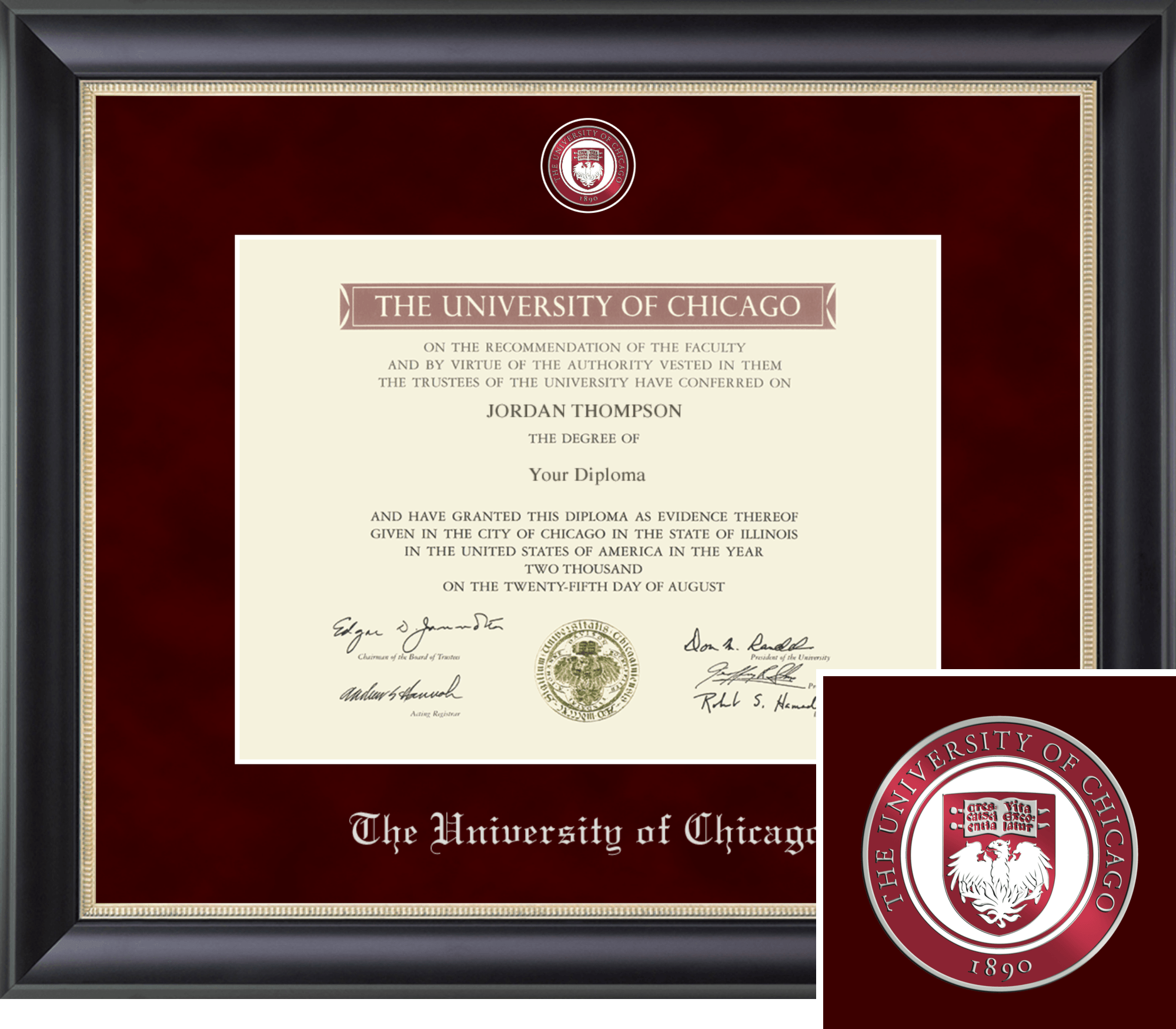 Regal Edition Diploma Frame in Noir University of Chicago - Item